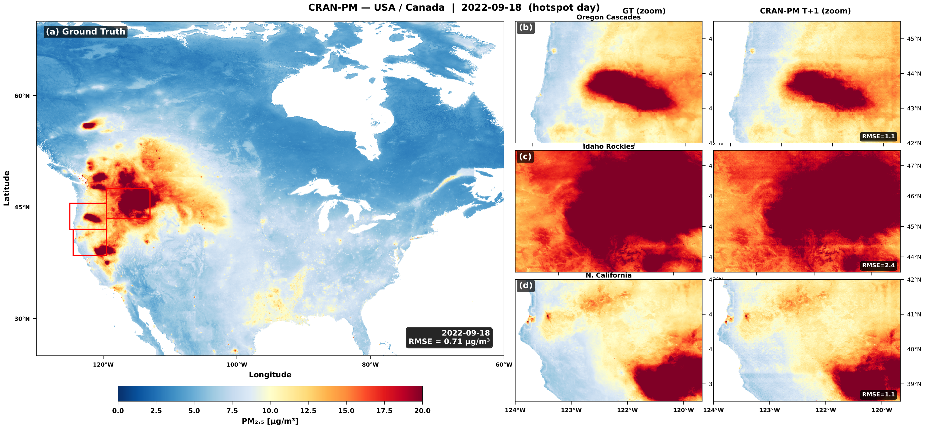 Zero-shot USA/Canada wildfire